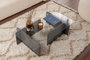 Nordure Mesa de Centro Flavio Antracita Cristal Templado Melamina 105x65x30cm